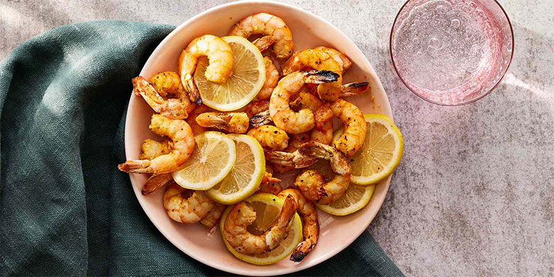 طرز تهیه میگو پفکی با سبزیجات و سس لیمو ترش